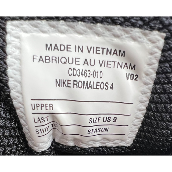 Nike Romaleos 4 Black White Men's Size 9 Weightlifting Training CD3463 010 - Picture 3 of 16